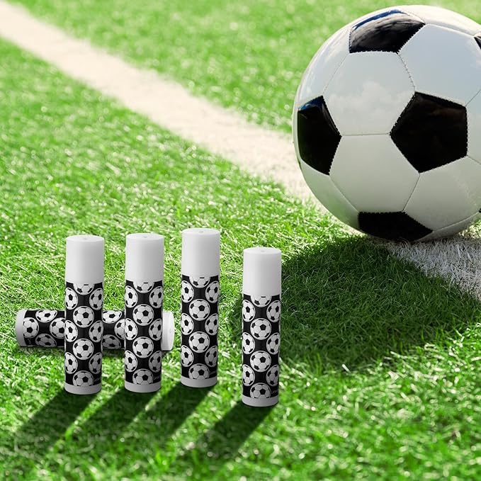 24 Pcs Soccer Lip Balm Soccer Team Gifts Soccer Party Favors Soccer Lip Balm Gift for Soccer Team Soccer Party Guest Supplies-Velvo Beauty
