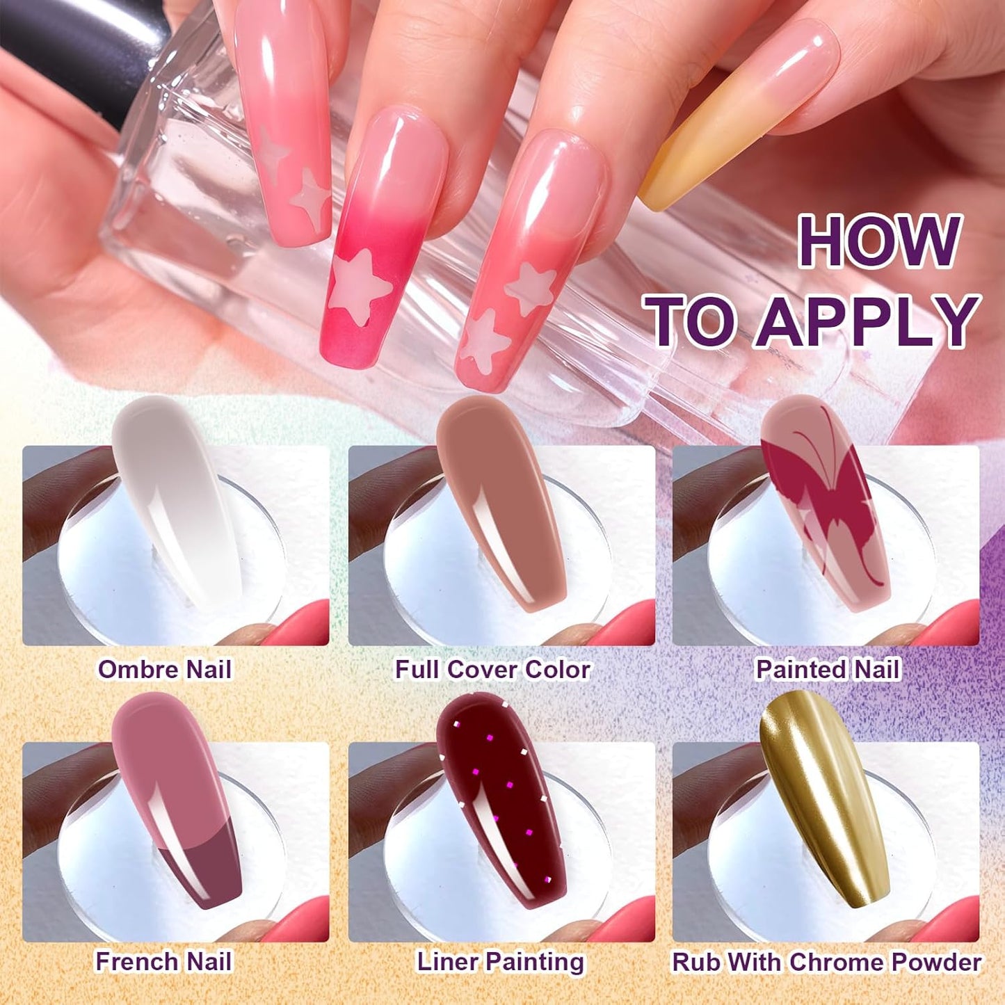 Gradient Painting Gel, 12 Colors Ombre Nail Polish for Pigmented Pat Painting Gel French Manicure No-wipe Soak of UV DIY Art Home Salon Palette Palette Velvet Sonnet-Velvo Beauty