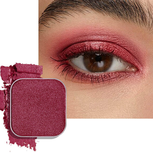 Shimmer Single Eyeshadow Refill – Plum Coloring, High Pigment, Long-lasting, No Fallout – Single Pan with Metal Base, Compatible with Magnetic Palettes – Eyeshadow Pan for DIY Makeup-Velvo Beauty