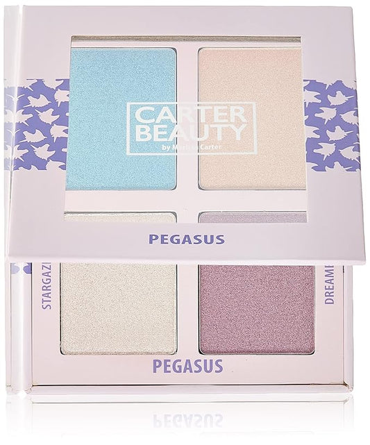 Carter Beauty Mini Highlighter Palette | Long Lasting Makeup | Shimmer & Matte Shades (Pegasus)-Velvo Beauty