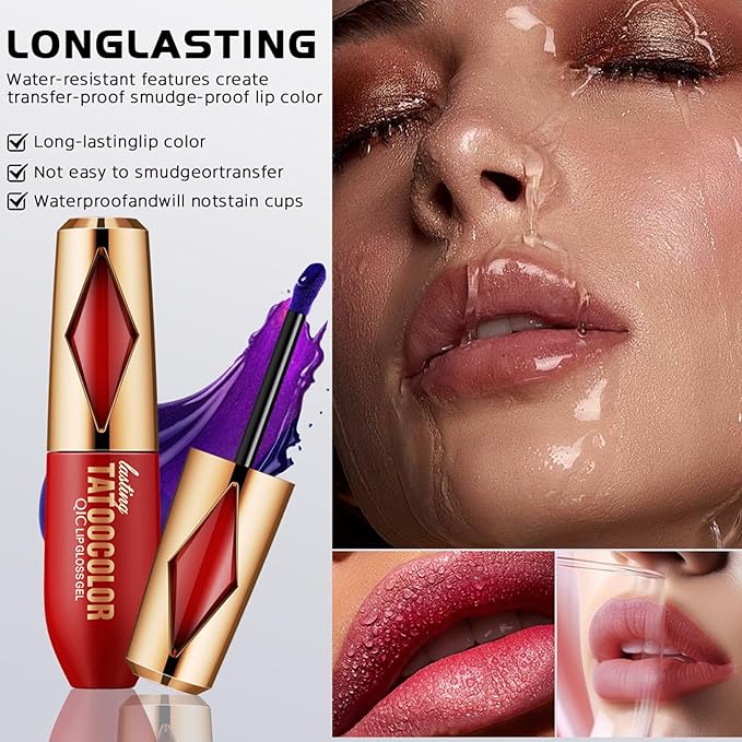 Peel Off Lip Stain -Lip Stain Peel Off Masque - Long Lasting, Waterproof and Transfer Proof Nude Lip Tint, Matte Finish Peel Off Makeup-Velvo Beauty