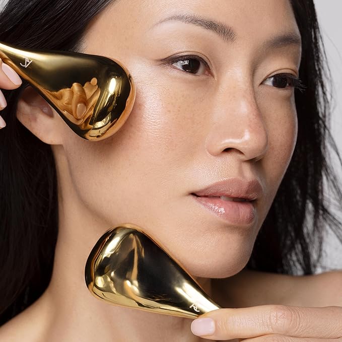 Angela Caglia Gold Cryo Facial Set | Refreshing Cryotherapy Facial Set that Improves Circulation, Reduces Puffiness and Dark Circles for a Refreshed & Rejuvenated Complexion-Velvo Beauty