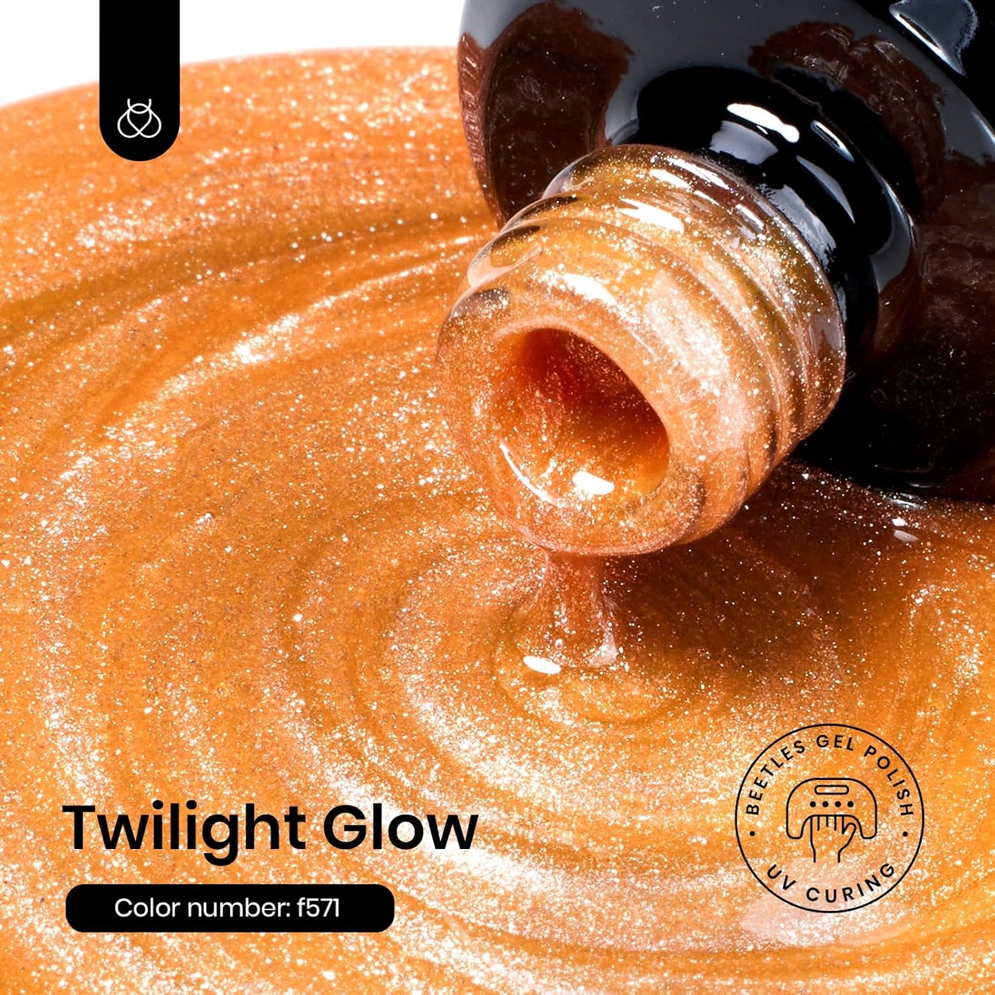 Beetles Orange Cat Eye Gel Polish, 15ML Orange Cat Eye Glitter Gel Polish with Magnet Soak Off UV Shimmer Velvet Gel Twilight Glow Series French Nail Art Design Manicure Gifts for Women-Velvo Beauty