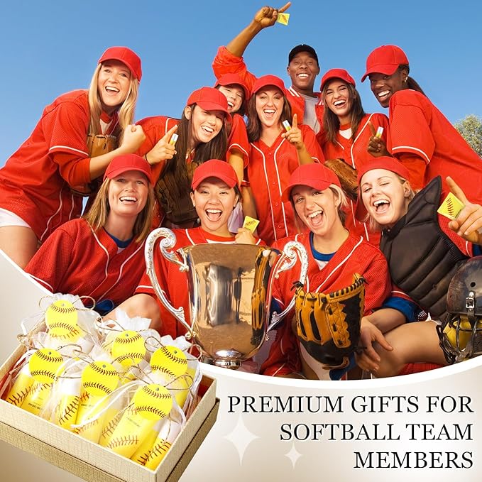 144 Pcs Softball Lip Balm Hand Cream Set Softball Accessories Softball Party Favors Including 36 Softball Lip Balm 36 Moisturizing Hand Cream 36 Bags 36 Softball Cards and Ropes for Kids Gifts-Velvo Beauty