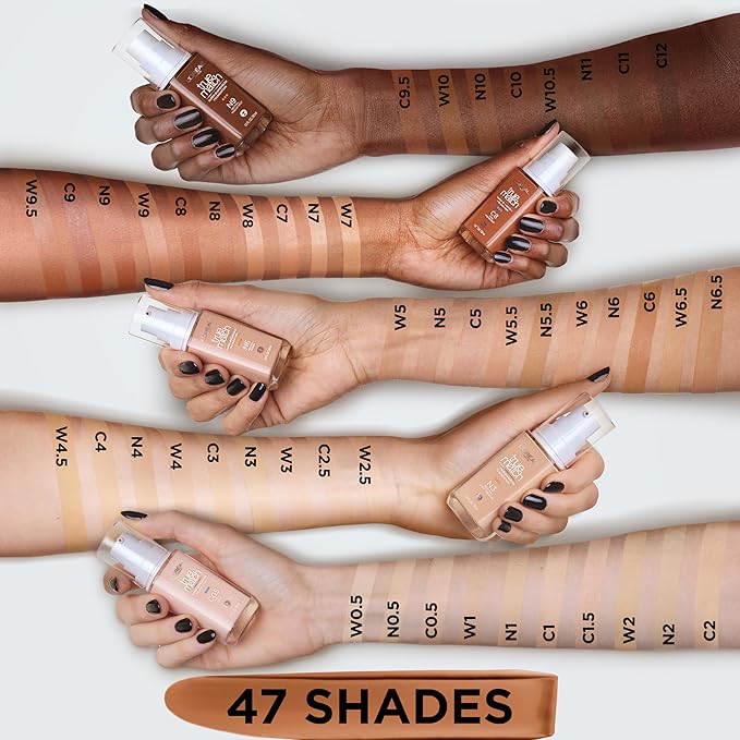 L'Oreal Paris True Match Super-Blendable Foundation, Medium Coverage Liquid Foundation Makeup, N6.5, Medium Deep, 1 Fl Oz-Velvo Beauty