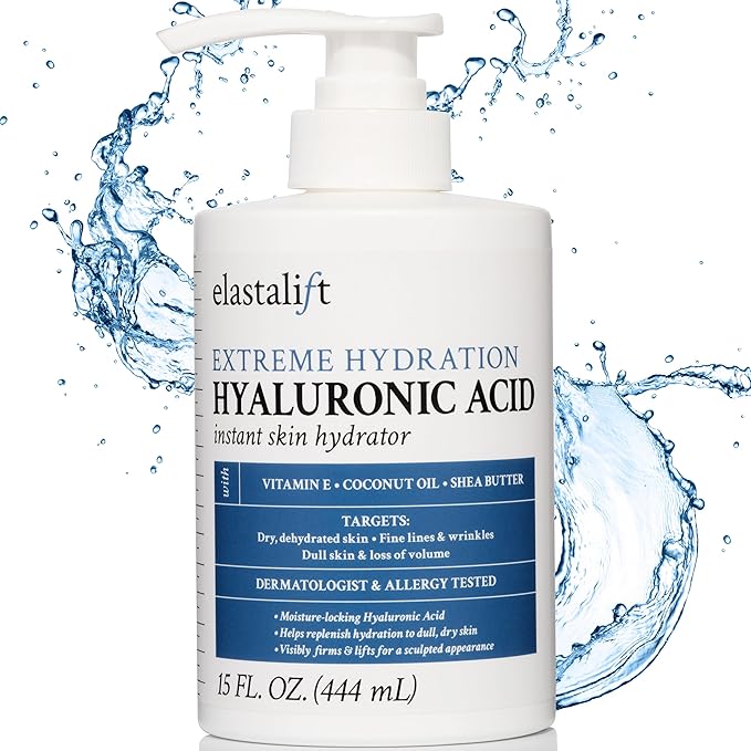 Elastalift Hyaluronic Acid Moisturizer Body Lotion | Anti Aging Skin Care Body Cream & Face Lotion Diminishes Look Of Wrinkles, Sagging Skin, Crepey Skin, Cellulite, Stretch Marks, Dry Skin, 15 Fl Oz-Velvo Beauty