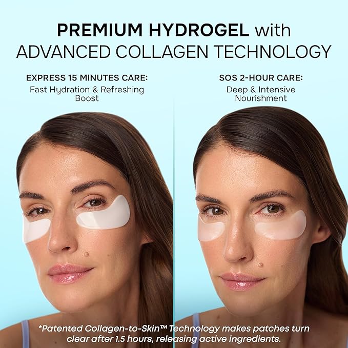 Under Eye Patches for Puffy Eyes and Dark Circles - Cooling Eye Masks for Women & Men with Collagen, Hyaluronic Acid & Retinol - Depuffing Undereye Mask Patches - Parches Para Ojeras - 15 Pairs-Velvo Beauty