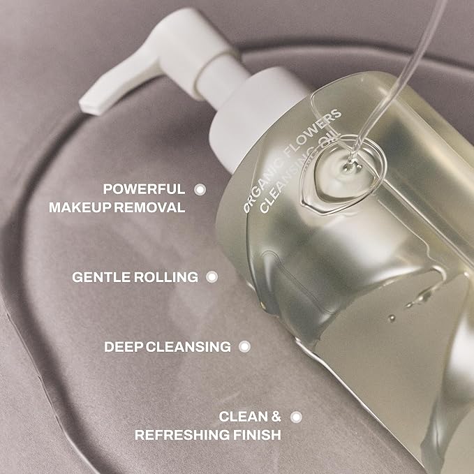 Whamisa Organic Flowers Cleansing Oil, Face Cleanser, Postbiotic-Rich Makeup Remover for Deep Cleansing, Pore Care, Rolling, Fermented, Easy Clean (260ml)-Velvo Beauty