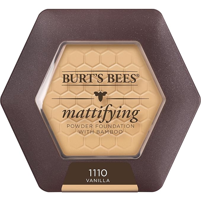 Burt’s Bees 100% Natural Origin Mattifying Powder Foundation, Vanilla, 0.3 Ounce, Packaging May Vary-Velvo Beauty