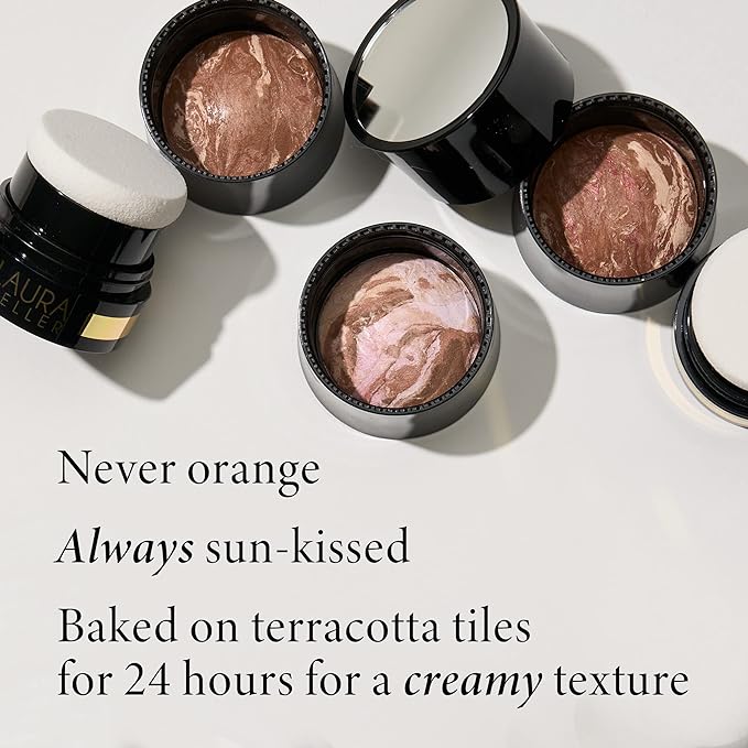 LAURA GELLER NEW YORK Bronze-n-Brighten Baked To Go - Travel Size - Medium - Natural Bronze Glow-Velvo Beauty