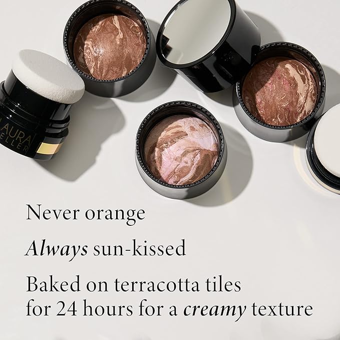 LAURA GELLER NEW YORK Bronze-n-Brighten Baked To Go - Travel Size - Deep - Natural Bronze Glow-Velvo Beauty