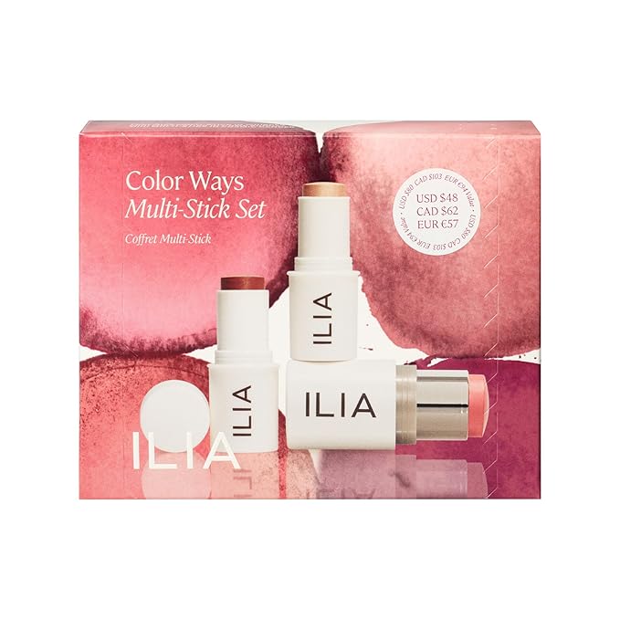 ILIA - Natural Color Ways Multi-Stick Set For Cheeks + Lips | Non-Toxic, Vegan, Cruelty-Free, Clean Makeup-Velvo Beauty