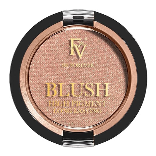 FV Long Lasting Powder Blush - Lightweight, Smooth & Blendable Cheek Makeup, High Buildable Color, Transfer-Resistant Shimmer Finish (Nude Shimmer, 0.17 OZ)-Velvo Beauty