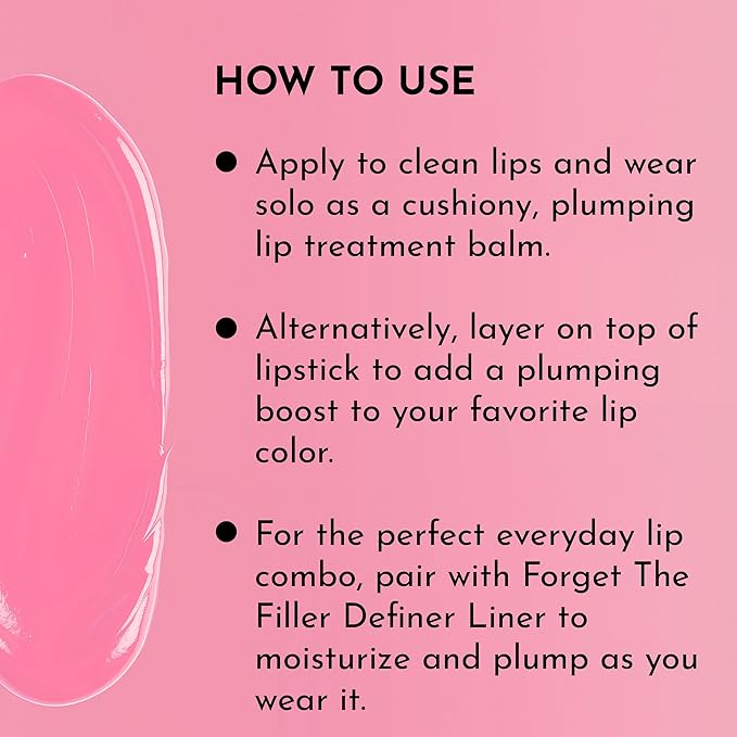 "LAWLESS Forget the Filler Lip Plumping Line-Smoothing Tinted Balm, Baby Doll, Pink, 0.09 Ounce"-Velvo Beauty