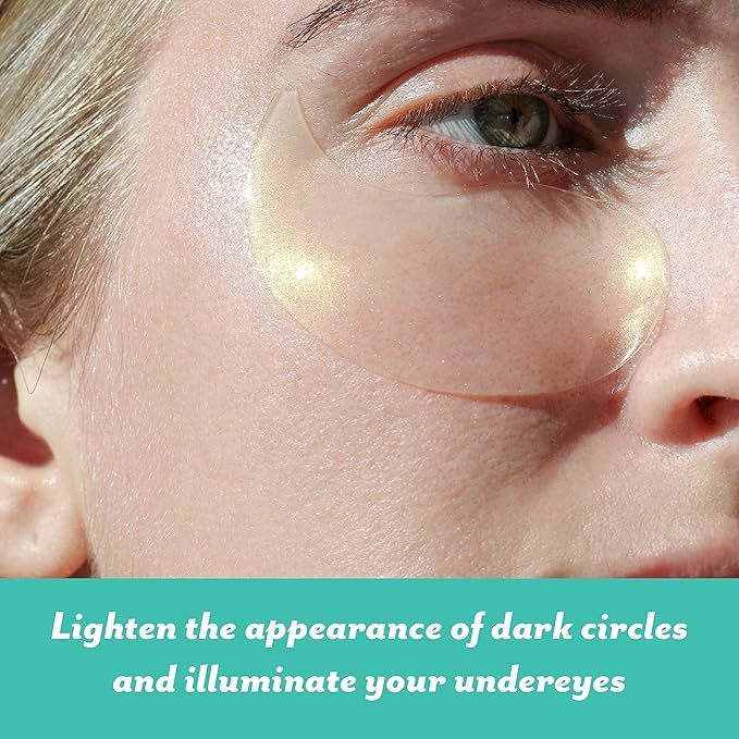 Patchology Eye Masks, Illuminating Under Eye Patches for Dark Circles (15 Pair) Brightening Eye Mask, Vitamin C Serum Eye Bags Treatment for Men and Women, Cooling Gel Pads-Velvo Beauty