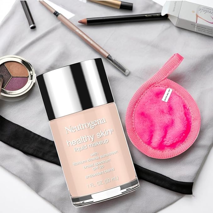 Foundation Liquid Makeup | Bundled With Makeup Cleansing Cloth - Foundation Natural, Broad Spectrum Spf 20, Infused With Vitamin E & Feverfew [Pack Of 2]-Velvo Beauty