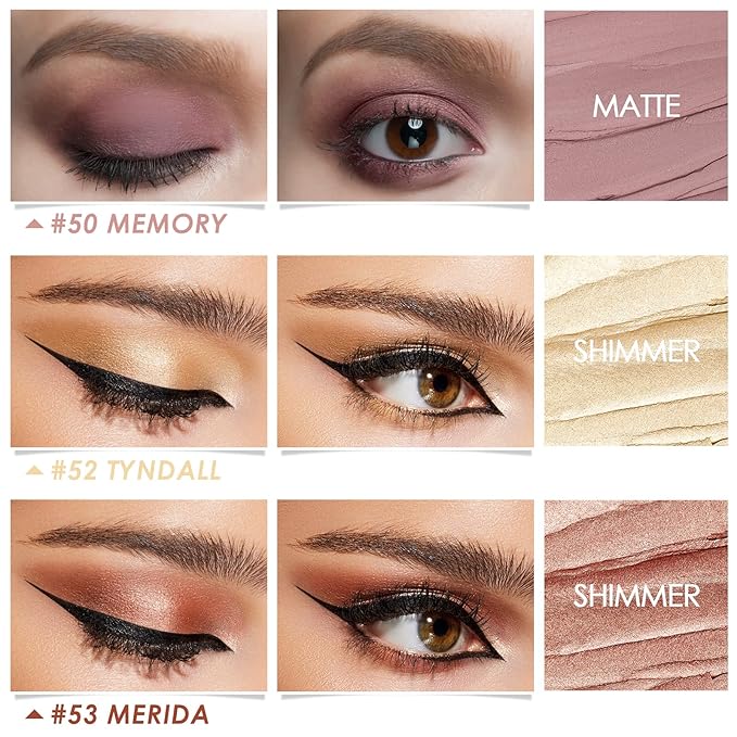 FOCALLURE 3 Pcs Cream Eyeshadow Stick,Shimmer Eyeshadow Pencil Crayon,High Pigmented Crease-proof Eye Shadow Brightener Sets,Long Lasting Eye Shadow Highlighter Stick(Burning Sky)-Velvo Beauty