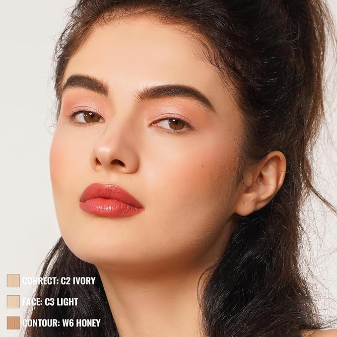 Oulac Concealer Full Coverage, Concealer Stick for Dark Circles, Hydrating Concealer Infused with Hyaluronic Acid, Lightweight, Long Lasting, Vegan Concealer 3.8ml, Shade: C2 Ivory-Velvo Beauty