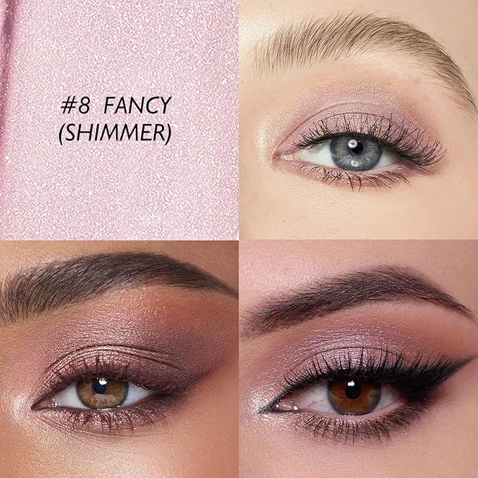 Eyeshadow Stick Waterproof Cream Eye Brighten Shadow Pencil Long-Lasting Crease-Proof Shimmer Glitter Eyeshadow Crayon Smooth High Pigmented Highlighter Neutral Eye Shadow Liner Makeup, 8 FANCY-Velvo Beauty