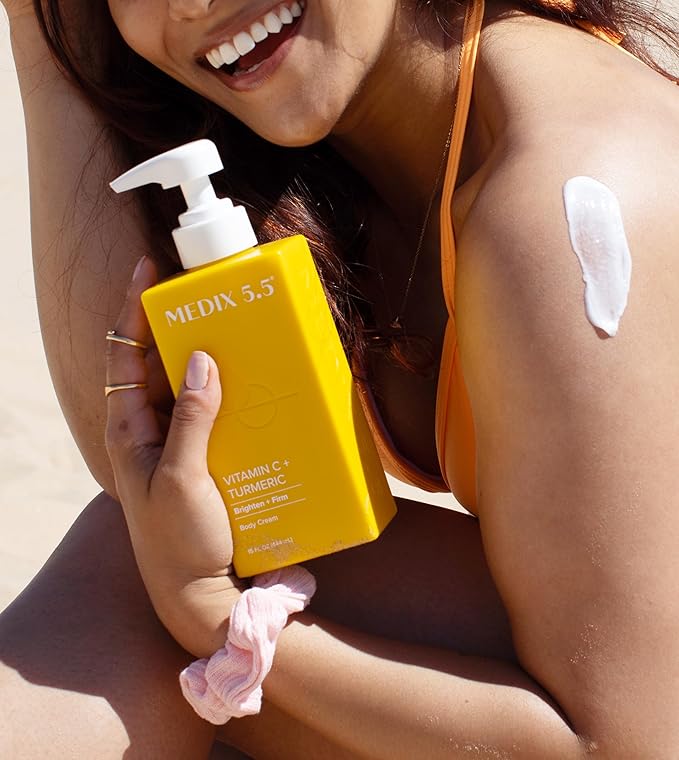 MEDIX 5.5 Vitamin C Cream Face Lotion & Body Lotion Moisturizer | Anti Aging Skin Care Firming & Brightening Cream Diminishes The Look Of Uneven Skin Tone, Age Spots, & Sun Damaged Dry Skin, 15 Fl Oz-Velvo Beauty