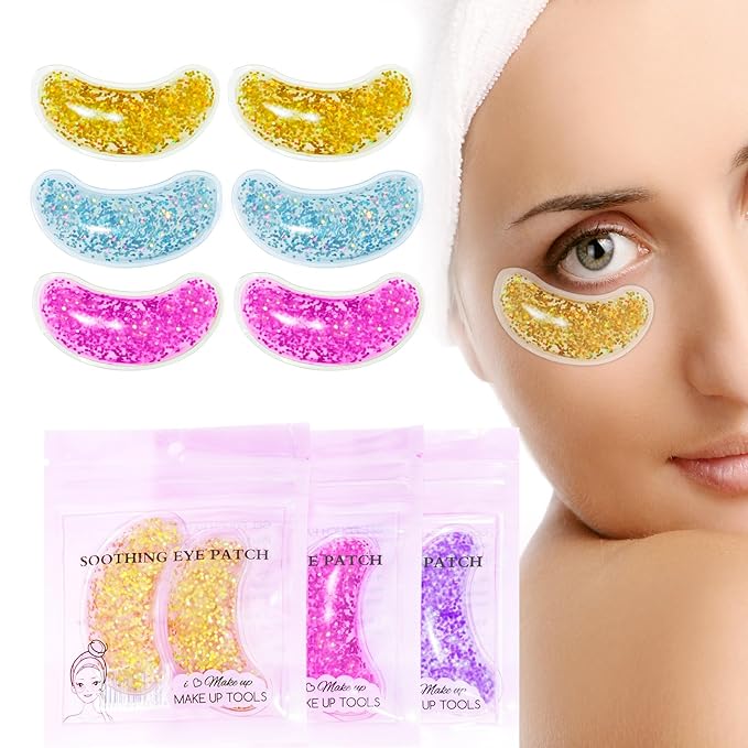Under Eye Patches for Puffy Eyes, Hot Cold Treatment Cooling Gel Eye Pads Eye Mask for Wrinkles Dark Circles Puffiness Eye Bags 6PCS-Velvo Beauty