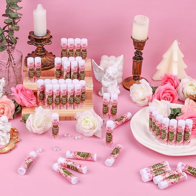 DMSKY Lip Balm Bulk 60 Pcs, Bridal Shower Gifts for Guests,Thank You Gifts for Coworkers Women Men, Bridal Wedding Favors for Guests-Velvo Beauty