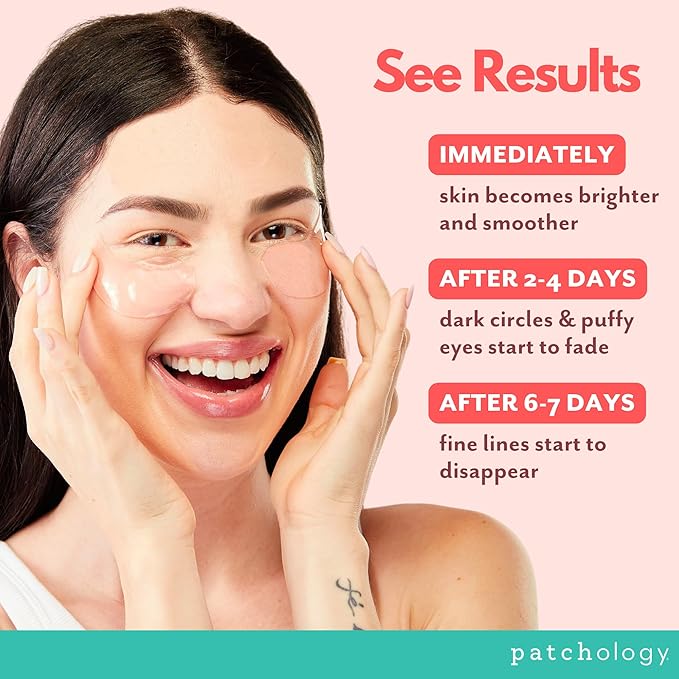 Patchology Serve Chilled Rosé Eye Gels - Eye Patches for Puffy eyes & Dark Circles, Gel Eye Patches, Under Eye Mask w/Hyaluronic Acid, Eye Treatment Products & Mini Beauty Products (15 Pairs/Jar)-Velvo Beauty