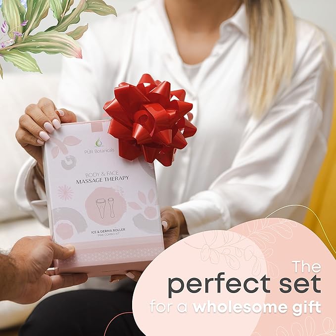 Derma Roller & Ice Roller 2 in 1 for Beard Hair Skin Face 540 Titanium.25mm - Self Care Gifts Facial Skin Care Tools…-Velvo Beauty