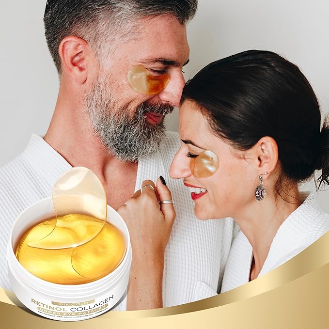 VELAMO ADVANCED Under Eye Patches: 24K Gold Under Eye Mask for Puffy - Retinol Patchology Eye Patches for Wrinkles and Dark Circles Puffiness- Collagen Under Eye Bags Treatment for Women Men 60 Pcs-Velvo Beauty
