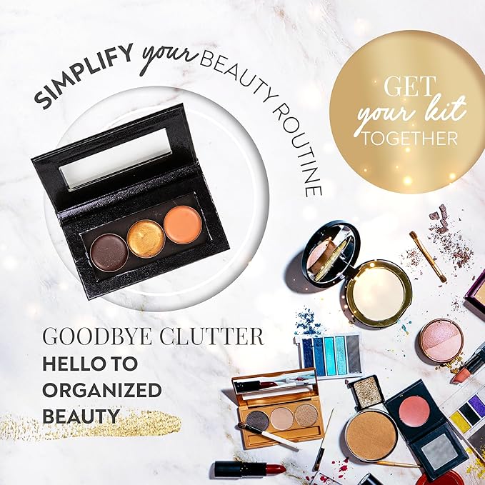 Mini Magnetic Makeup Palette, Empty Magnetic Palette, Universal Magnet makeup palette for Eyeshadows, Powders, Customizable Beauty Organizer with Clear Window-Velvo Beauty