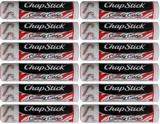 ChapStick Limited Edition Candy Cane, 12CT REFILL .15OZ-Velvo Beauty