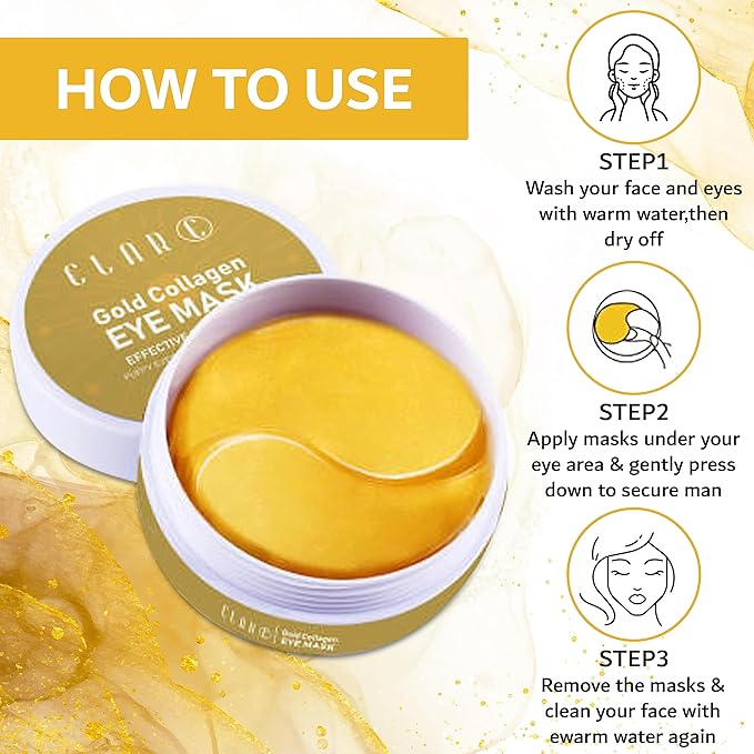 32 Pairs 24K Gold Under Eye Patches - Dark Circle & Puffy Eye Treatment - Anti-Aging Hydrogel for Wrinkle Reduction & Skin Rejuvenation - Reduces Wrinkles & Freshens Skin-Velvo Beauty