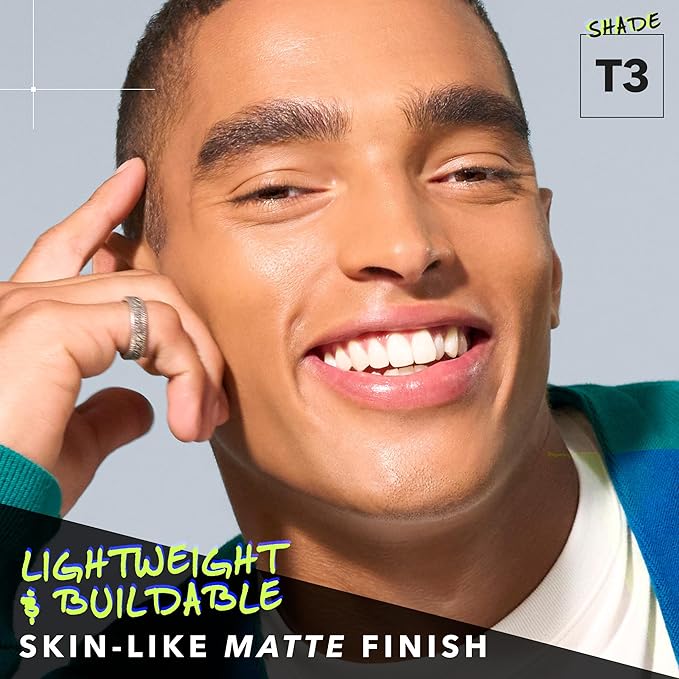 Cover FX Power Play Foundation - Shade T3 - Buildable Full Coverage - Waterproof Sweat-Proof Transfer-Proof - Natural Matte Finish - All Skin Types-Velvo Beauty