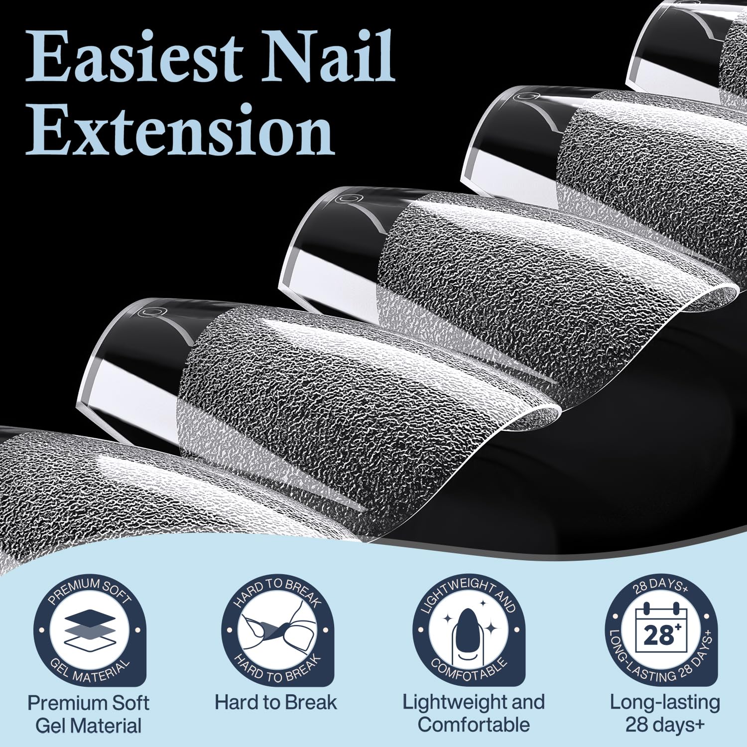 Luckyfariy Extra Short Coffin Nail Tips, 240Pcs Pre-shaped Half Matted Full Cover Ballerina Fake Nails Press on Extension, Soft Gel Clear Tips Home DIY Mani 12 Sizes-Velvo Beauty