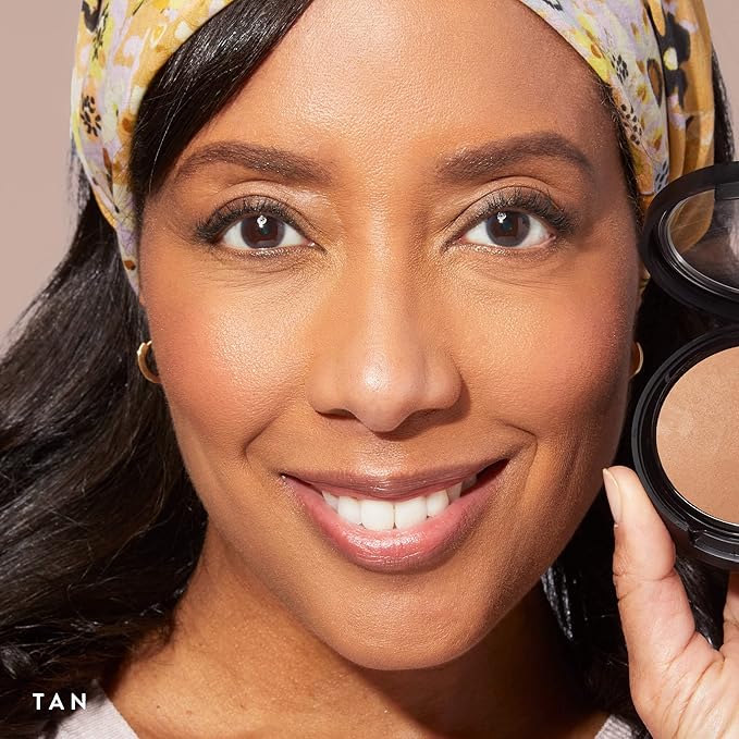 LAURA GELLER NEW YORK Baked Double Take Powder Foundation - Tan - Buildable Medium to Full Coverage - Matte Finish-Velvo Beauty