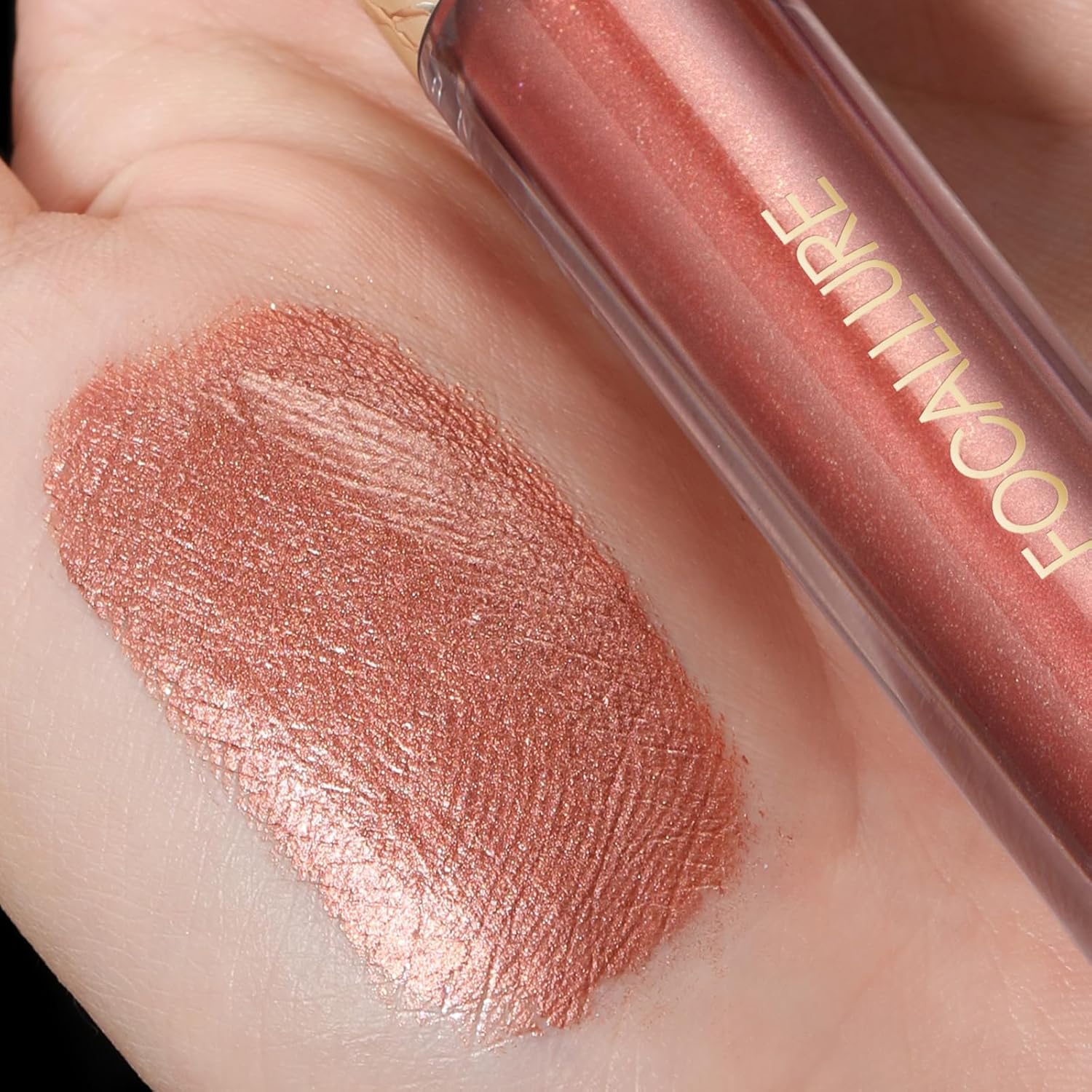 FOCALLURE Metallic Liquid Lipstick,Non Stick Cup Lip Gloss,High Impact Lip Color with Transfer-proof Wear,Long Lasting & Waterproof Lipstick Makeup for Women,Rope Brun-Velvo Beauty