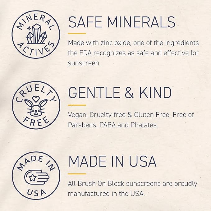 Brush On Block Tinted Mineral Sunscreen Moisturizer SPF 50 | Tinted Face Moisturizer with Sunscreen Broad Spectrum | Hydrating Hyaluronic Acid, Zinc Oxide Protection, 1.7oz, PA ++++, Made in USA-Velvo Beauty