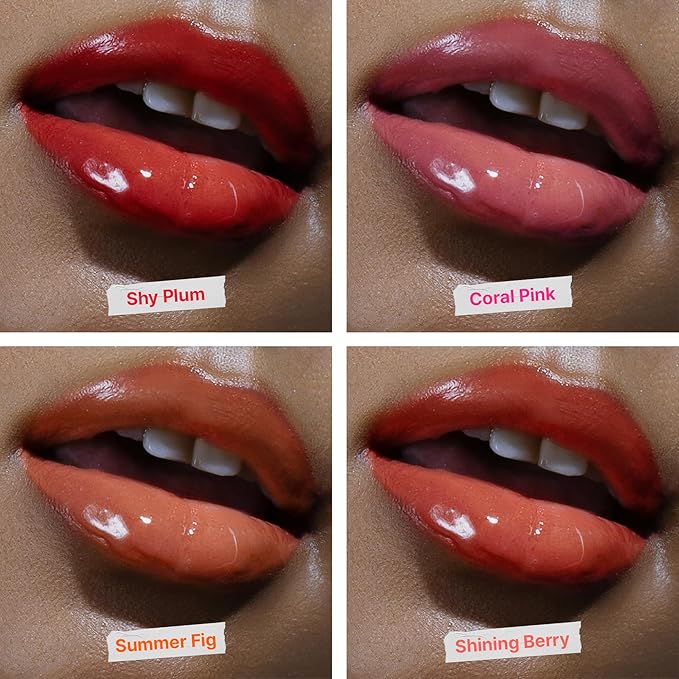 Glowing Color Lip Balm 0.35 Oz| Hydrating Lip Balm Lip Gloss for Girls | Vegan Lip Balm & Lip Plumping Gloss | Lip Glowy Balm & Lip Care for Dry Lips | Moisturizing Lip Balm Shining Berry-Velvo Beauty