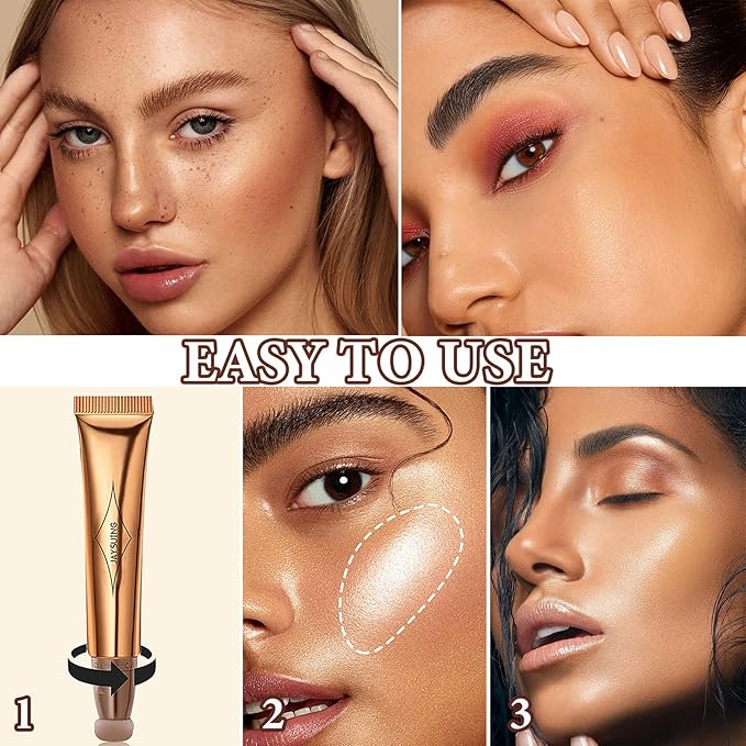 Liquid Contour Beauty Wand,Stick with Cushion Applicator,Cream Contour,Long Lasting Smoothly Moisturizng Silky Contour Stick High gloss stick-Velvo Beauty