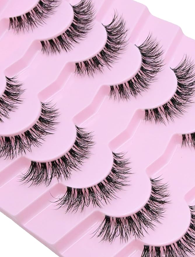 False Eyelashes Cat Eye Lashes Wispy Lashes Fake Lashes Natural Lashes Fake Eyelashes Natural Eyelashes Mink Lashes K4-Velvo Beauty