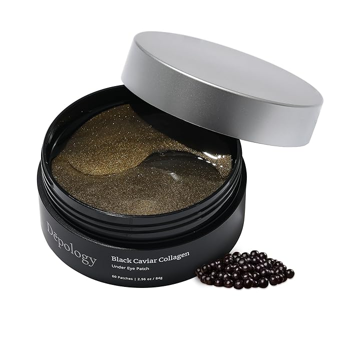 depology Black Caviar Under Eye Patches (30 Pairs), Anti-aging Hydrating Eye Mask for Wrinkles, Fine lines, Skincare with Hyaluronic Acid & Cica, Beauty & Personal Care-Velvo Beauty