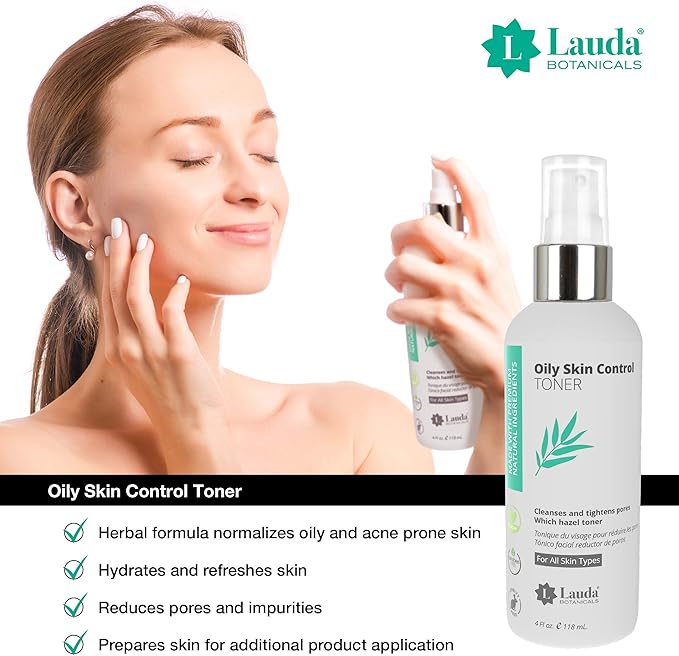 LAUDA BOTANICALS Vitamin C Facial Toner Spray, Hydrating Skin Balancing, Refreshing Pore Minimizer with Organic Witch Hazel, Aloe Vera, Anti Aging Antioxidants for Combination & Oily Skin, 4 Oz-Velvo Beauty
