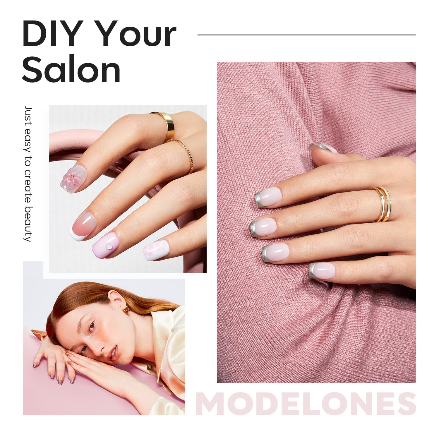 Modelones Extra Short Square Fake Nail Tips - 510Pcs Gel Tips Pre-shaped Half Matte Full Cover Clear Acrylic Gel Kit False Press on Nails for Extension DIY Salon 15Sizes-Velvo Beauty