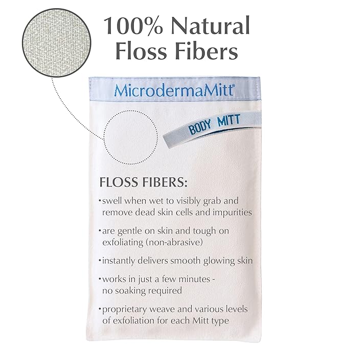 MicrodermaMitt Deep Exfoliating Mitt for Shower - Premium Dead Skin Remover & Exfoliator Body Scrubber - Turkish Kese Glove for Keratosis Pilaris - Natural Skin Care for Smooth, Radiant Results-Velvo Beauty