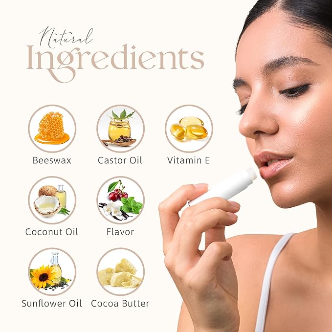 Lip Balm Bulk Unlabeled - Made in USA Bulk Chapstick - Natural Ingredients Vitamin E Shea Butter - Custom Chapstick Bulk For Party & Wedding Favors (50 Count, Honey)-Velvo Beauty