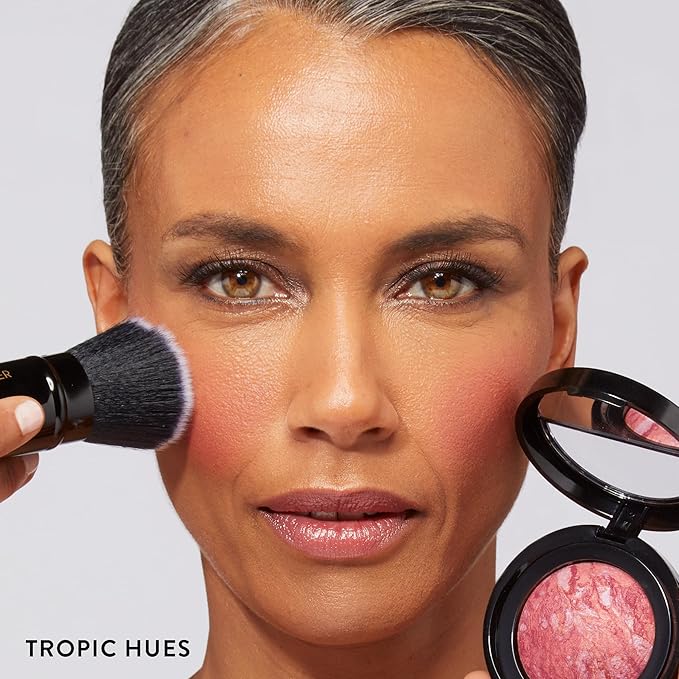 LAURA GELLER NEW YORK Baked Blush-n-Brighten Marbleized Blush for Cheeks - Tropic Hues - Satin Finish - Buildable Color-Velvo Beauty