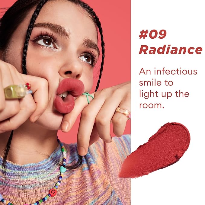 ITY Velvet Matte Finish Lip Stain-Mousse Textured Lip Clay, Conceals Lip Lines, Rich Pigment Lip Tint Lipsticks,2 Pack, 0.14 oz (4g) in Ruby, Radiance-Velvo Beauty