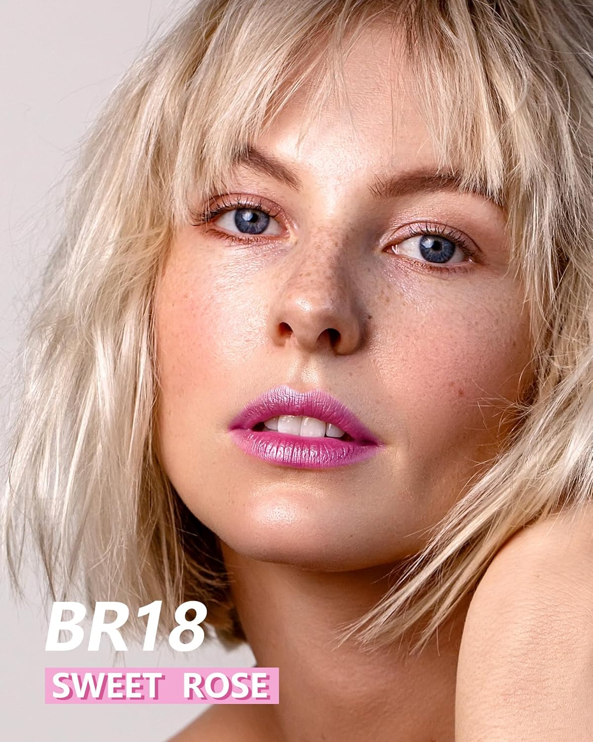 MAKI YIKA Metallic Pink Lipstick for Women Nude Pink Lipsticks Long Lasting Glitter Lipstick No Smudge No Transfer Liquid Lip Gloss (BR21 Sweet Rose)-Velvo Beauty