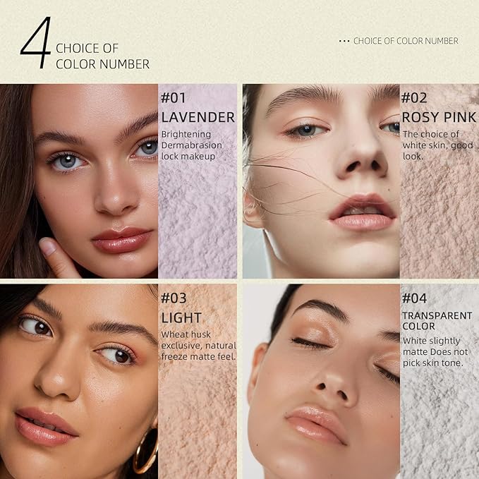 Pink Loose Setting Powder For Women, High-Definition Traceless Face Setting Powder, Oil Control Waterproof Setting Makeup, Lasting Coverage, Lightweight Fine Texture, Soft Focus Finish, 02-Velvo Beauty