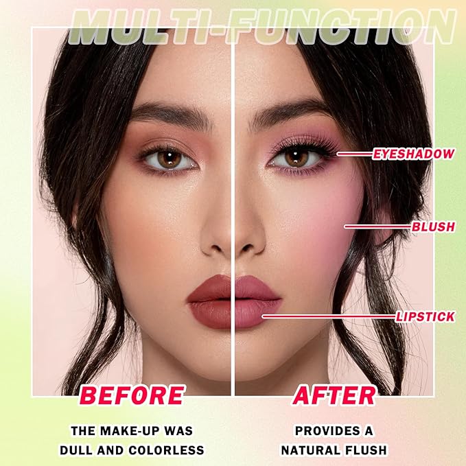 Multi-Use Cream Blush Stick,Soft Smooth Makeup Blush Stick for Cheeks Lips & Face,Waterproof Long Lasting Blendable Lightweight Face Blush Stick Matte Makeup for All Skin Types-Velvo Beauty